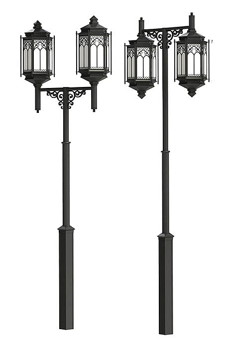 Русские фонари Palazzo парковый светильник (двухголовый) 530-32/b-50