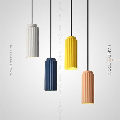 Серия разноцветных подвесных светильников с цилиндрическим плафоном удлиненной формы Lampatron JIB