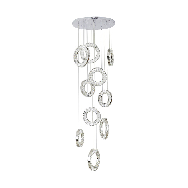 Люстра подвесная LED7 Future Lighting Ritz - Waterfall Diamonds Circle