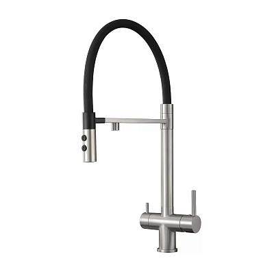 Смеситель для кухни с фильтром для воды Амазон Хоум Aquamarine Nickel AMG008495