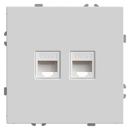 Розетка компьютерная 2-местная RJ-45 Feron Эмили 49874