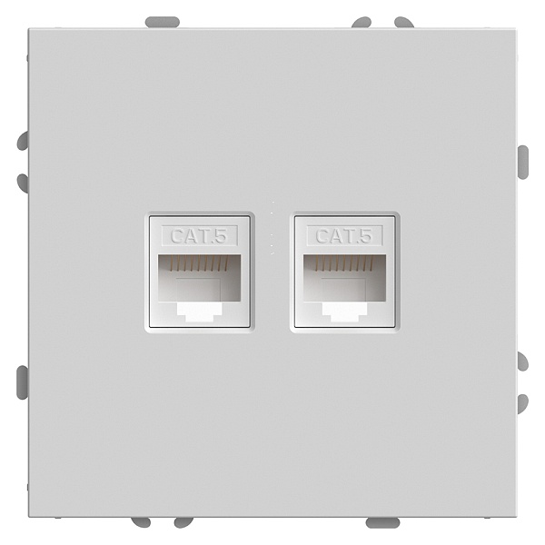 Розетка компьютерная 2-местная RJ-45 Feron Эмили 49874