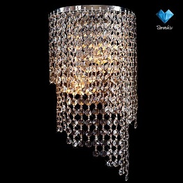 Бра Eurosvet 3102/2 хром/прозрачный хрусталь Strotskis