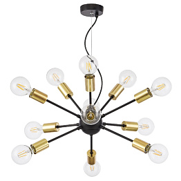 Люстра Sputnik 12 Black and Gold