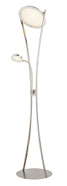 Торшер GLOBO 59054, никель, хром, LED, 1x40W, 1x6W
