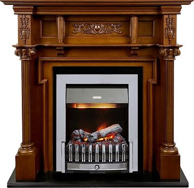 Каминокомплект Oxford - Орех с очагом Danville Chrome FB2