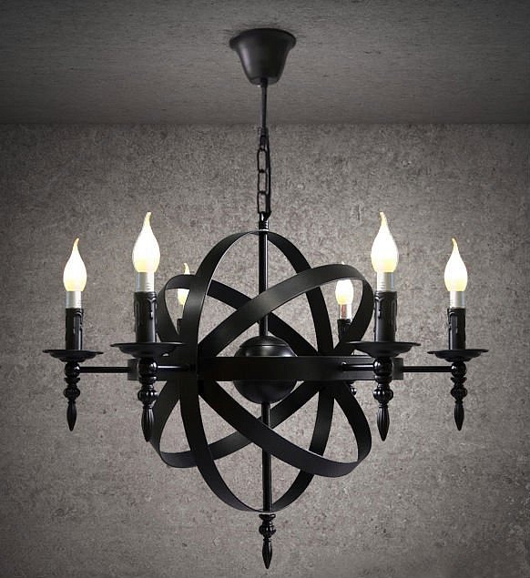 Люстра Black Sphere Loft Deco | Черное золото