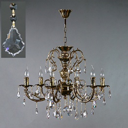 Подвесная люстра Ambiente 8888/6 PB Leaf crystal