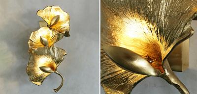 Дизайнерский настенный светильник Листья Гинкго Golden Ginkgo Leaves 44.1810-0