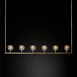 Люстра RH Boule De Cristal Linear Chandelier 6 | Черный