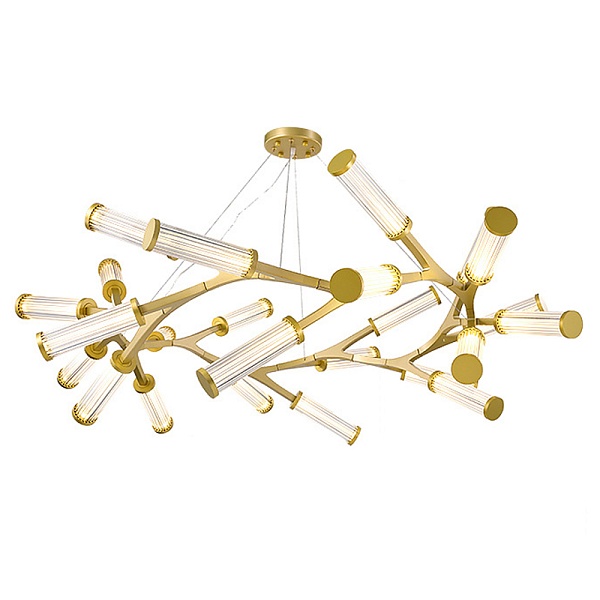 Люстра Cylinder Branches Chandelier Ring Gold | Диаметр 148 см