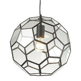 Подвесной светильник Glass & Metal Cage Pendant Globe Loft Concept 40.1684.СH.20.RU