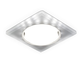 Встраиваемый точечный светильник GX53 с LED подсветкой Ambrella Light G215 CH/WH