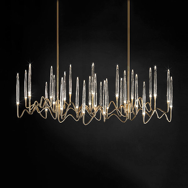 Люстра Long Chandelier Gold by Il Pezzo Mancante