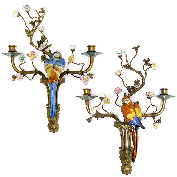 Подсвечник Candlestick Colored Parrots Loft Concept 68.029