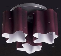 SL116.802.03 — Люстра потолочная ST Luce, 3 плафона, красный, серебро