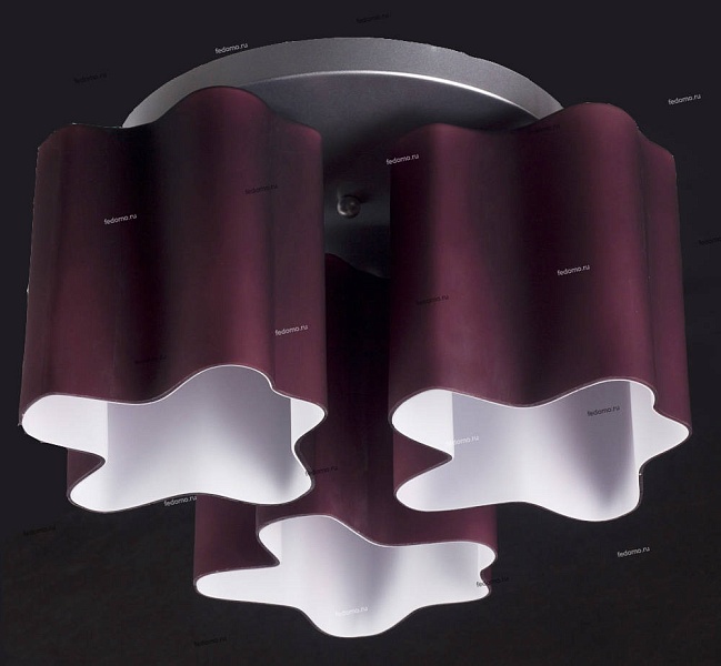 SL116.802.03 — Люстра потолочная ST Luce, 3 плафона, красный, серебро