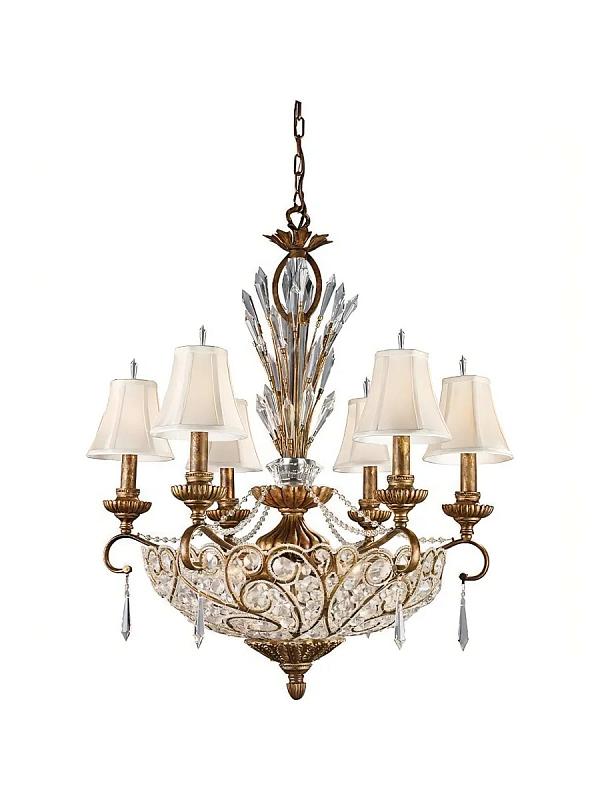 Люстра подвесная хрустальная N-Light 2404/6+6 Spanish Bronze