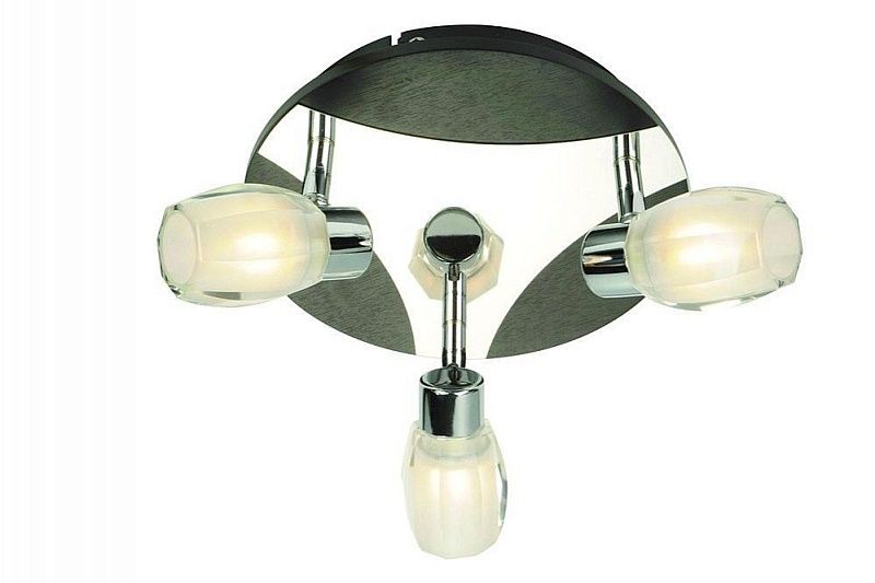 SL571.702.03 — Спот ST Luce, 3 плафона, прозрачный, хром с венге