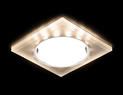 Встраиваемый точечный светильник GX53 с LED подсветкой Ambrella Light G215 CL/CH/WW
