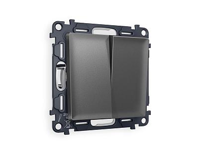 Комплект механизма 2-клавишного перекрестного выключателя Ambrella Volt ALFA MA653030