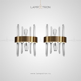 Серия настенных светодиодных светильников с хрустальными камнями Lampatron CAROLA WALL