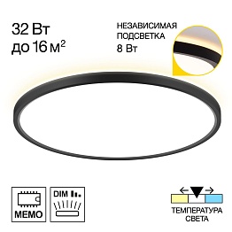 Светильник накладной настенно-потолочный черный Citilux NORMA CL748401