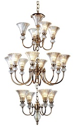SL120.303.16 — Люстра подвесная ST Luce, 16 плафонов, прозрачный, бронза