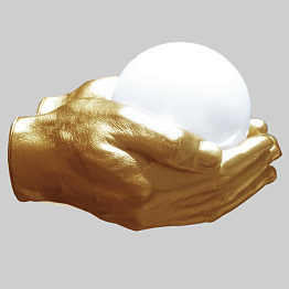 Бра Glowing Ball In The Gold Hands Loft Concept 44.575