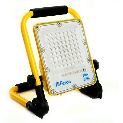Светодиодный прожектор Feron LL-950 48675 переносной с зарядным устройством IP66 30W 6400K Feron