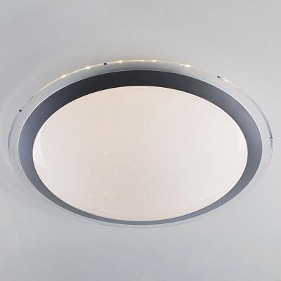 Потолочный светодиодный светильник с пультом ДУ Eurosvet Fusion 40004/1 LED матовое серебро