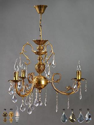 Подвесная люстра Ambiente 8888/3 AB Honey Leaf