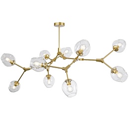 Люстра Branching Bubble Chandelier | Черный, прозрачные, 6 плафонов