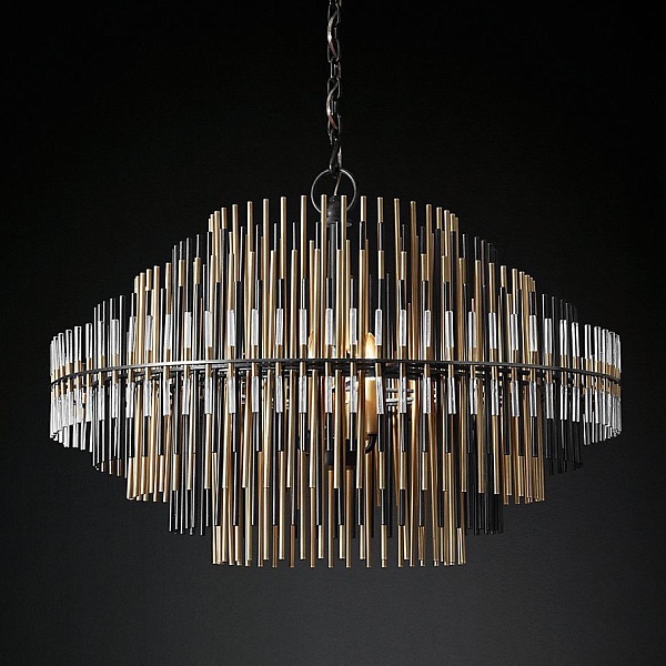 Люстра Restoration Hardware Emile Round Chandelier Chrome II | диаметр 60 см