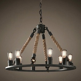 Люстра Loft Old Castle Rope Chandelier | диаметр 60 см