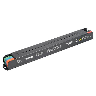 Трансформатор  для светодиодной ленты с диммированием 200W 24V IP20 , клипсы, LB006