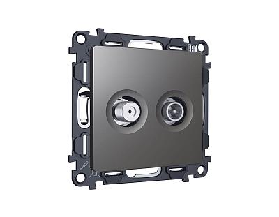 Комплект механизма розетки TV оконечной + SAT 5-862MHz 3.5dB/950-2150MHz Ambrella Volt ALFA MA663310