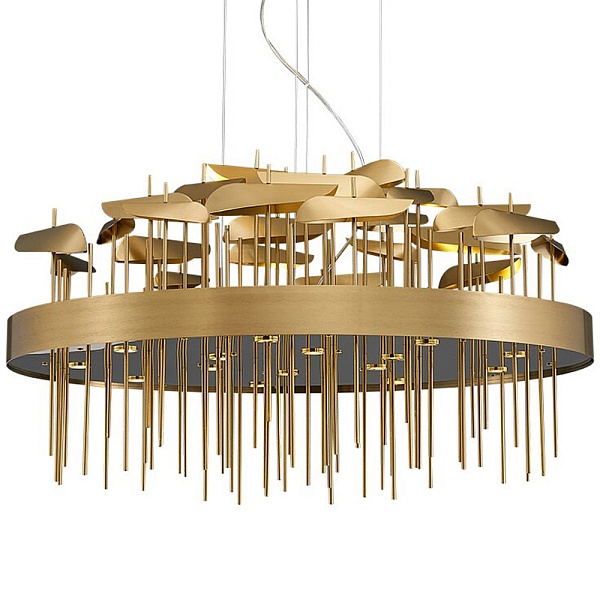 Светодиодная дизайнерская инсталляция ANODINE Perlina Disk Chandelier | 21 лампа