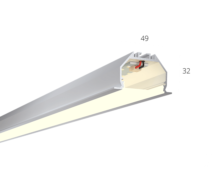 Линейный светильник LINE 4932 IN (Anod/3000mm/LT70 — 4K/62W)