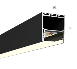 Линейный светильник LINE 5050 (RAL9005/3000mm/LT70 — 3K/62W)