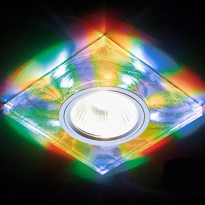 Встраиваемый точечный светильник MR16 со светодиодной подсветкой Ambrella Light S234 W/CH/M