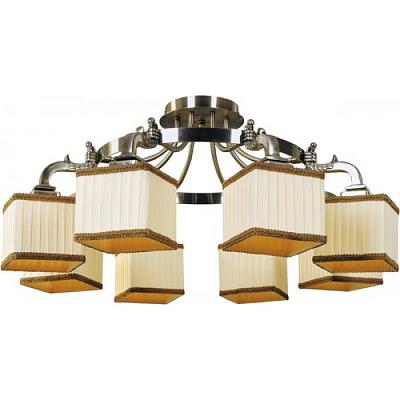 314-08-53 Люстра потолочная N-Light, 8 плафонов, бронза
