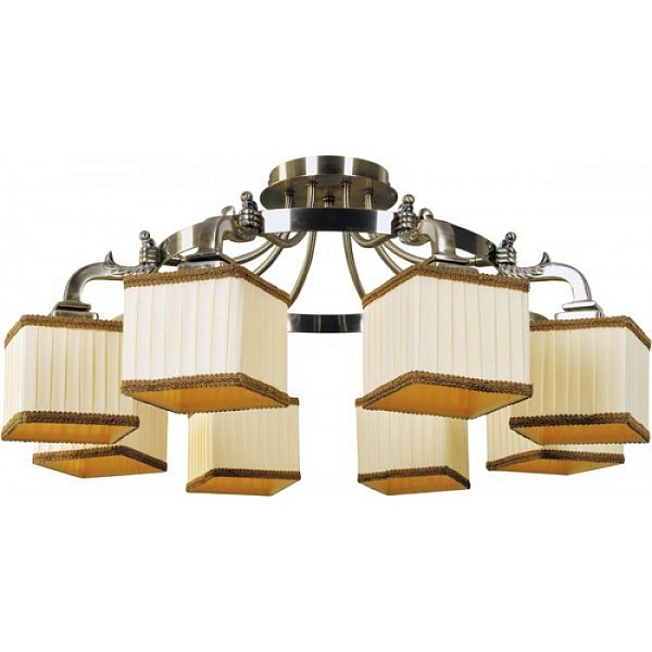 314-08-53 Люстра потолочная N-Light, 8 плафонов, бронза