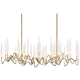 Люстра Il Pezzo Chandelier Brass and Crystals designed by Pezzo Mancante