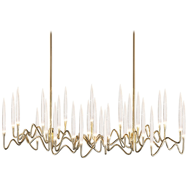 Люстра Il Pezzo Chandelier Brass and Crystals designed by Pezzo Mancante