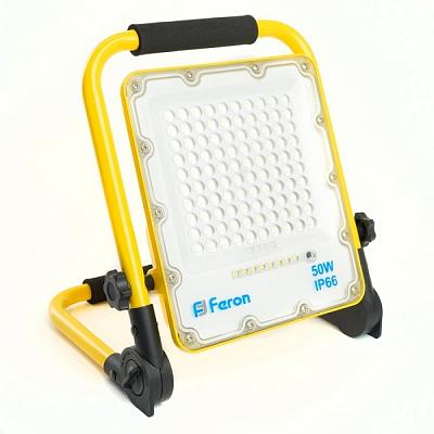 Светодиодный прожектор Feron LL-951 48676 переносной с зарядным устройством IP66 50W 6400K Feron