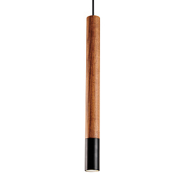 Подвесной светильник Trumpet Wood Black Pendant Lamp Loft Concept 40.1435