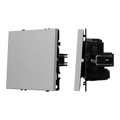 Выключатель перекрёстный 1 кл софт-тач никель Arlight SWT-MKX1-SFPL-IS (250V, 10A) 059429(1)