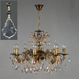 Подвесная люстра Ambiente 2118/8 PB Leaf crystal