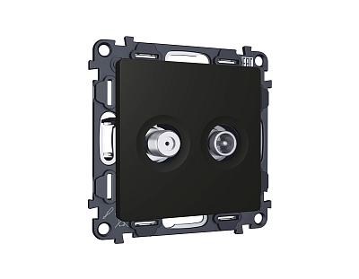 Комплект механизма розетки TV оконечной + SAT 5-862MHz 3.5dB/950-2150MHz Ambrella Volt ALFA MA813310